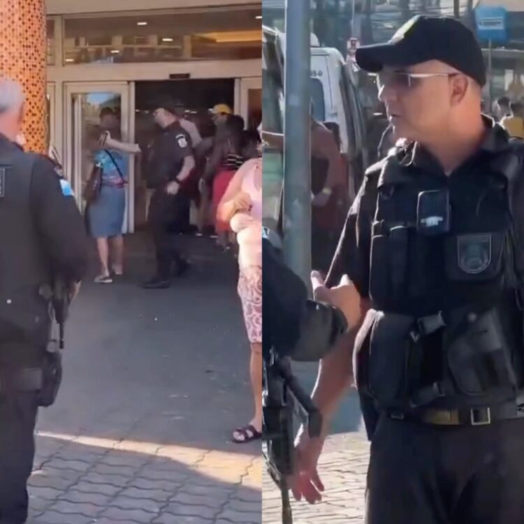 No Rio de Janeiro, PM é acusado de jogar spray de pimenta de forma “descontrolada” em pessoas no shopping de Madureira