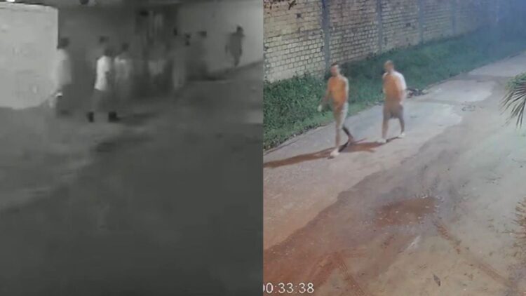 Presos são vistos fugindo do Complexo Penitenciário de Santa Izabel, no Pará