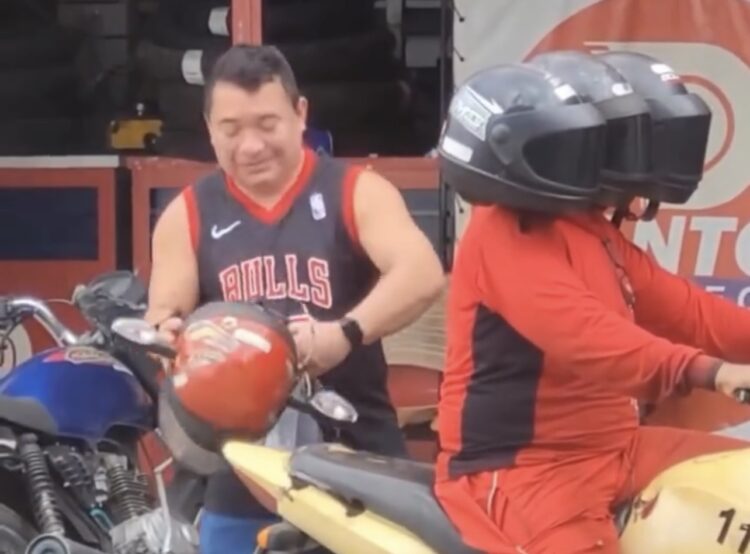 Capacete “triplo” chama atenção em corrida e intriga internautas