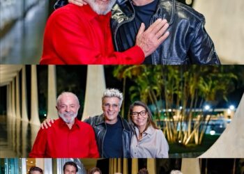 Atores Bruno Gagliasso e Rômulo Estrela se reúnem com Lula no Palácio da Alvorada para exibição de filme sobre o SUS