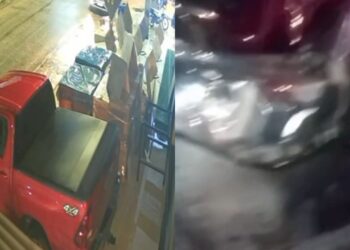 Motorista perde o controle, bate carro e acaba atingindo veículos que estavam estacionados em Capitão Poço