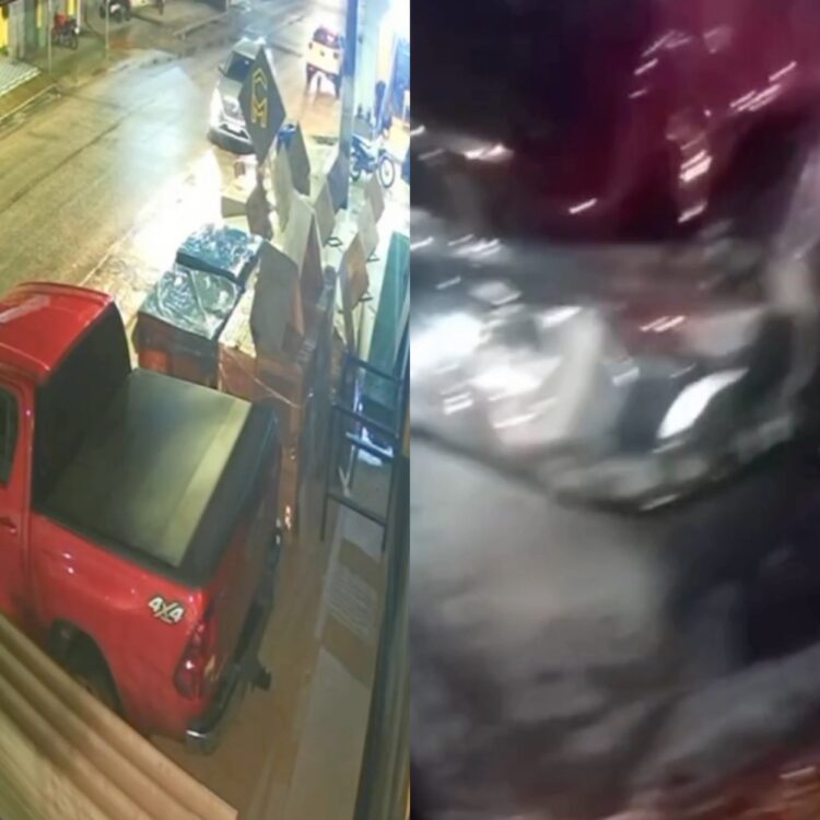 Motorista perde o controle, bate carro e acaba atingindo veículos que estavam estacionados em Capitão Poço