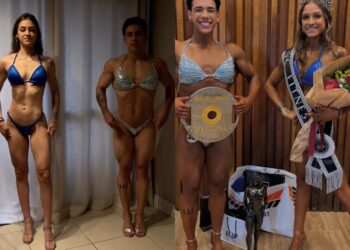 Casal de namoradas fisiculturistas exibe físico e chama atenção na web