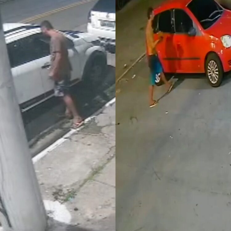 Vídeo mostra homem quebrando carros para furtar no bairro de Nazaré, em Belém