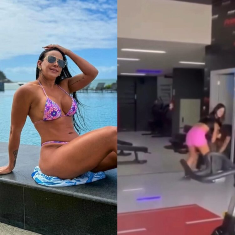 Influenciadora puxa gerente de academia pelos cabelos após suspeita de traição:“Ela tá ficando com meu ex”