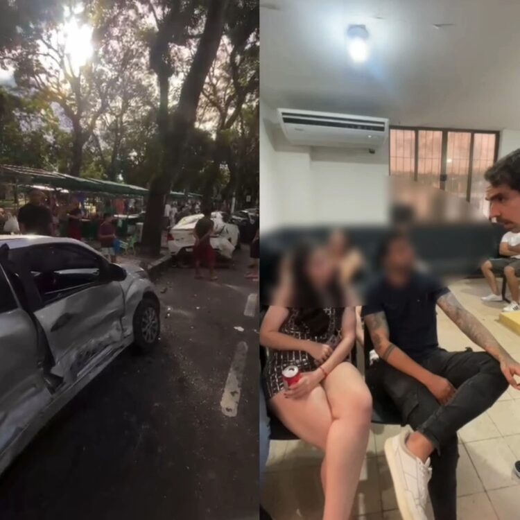 Vídeo mostra acidente que destruiu 5 veículos na Av. Presidente Vargas. Motorista apresentava sinais de estar sob efeito de substâncias