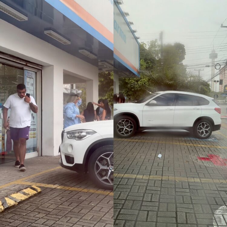 Secretário da Ordem Pública da Prefeitura de Belém é flagrado estacionando em vaga exclusiva para PCD