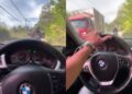Motorista de BMW evita colisão com motoqueiro que vinha na contramão e vídeo repercute