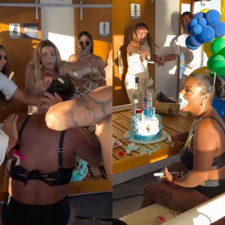 Brincadeira com “bolo do Parabéns” em festa acaba em tensão e gera polêmica