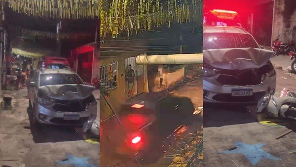 Vídeo mostra o momento em que motorista atropela moradores que pintavam rua para a Copa, no bairro da Sacramenta em Belém