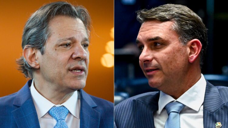 Haddad volta a criticar Flávio Bolsonaro e diz que senador foi “lá beijar a mão do Trump”, nos EUA