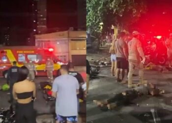 Motorista reage a assalto e atropela criminosos que estavam em motocicleta, no bairro do Umarizal