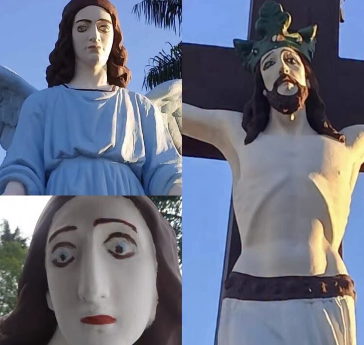 Restauração de imagens sacras gera críticas e vira motivo de piada em cidade de Minas Gerais