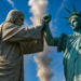 Irã divulga vídeo feito por IA de ‘briga’ entre Estátua da Liberdade e Cristo Redentor