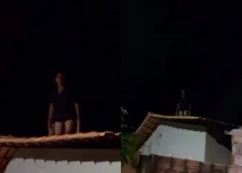 Em Canaã dos Carajás, moradora é surpreendida com homem desconhecido que apareceu do nada em cima do telhado da casa dela