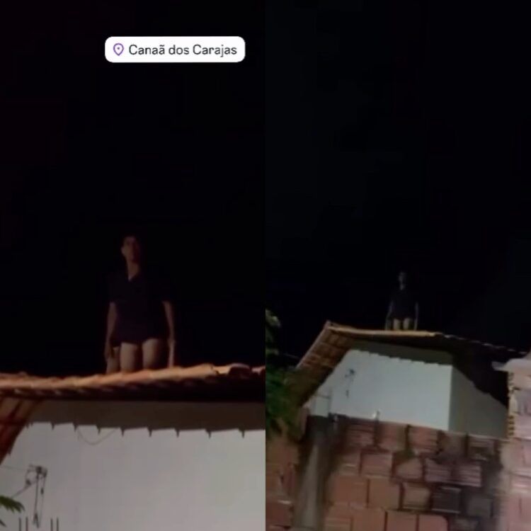 Em Canaã dos Carajás, moradora é surpreendida com homem desconhecido que apareceu do nada em cima do telhado da casa dela