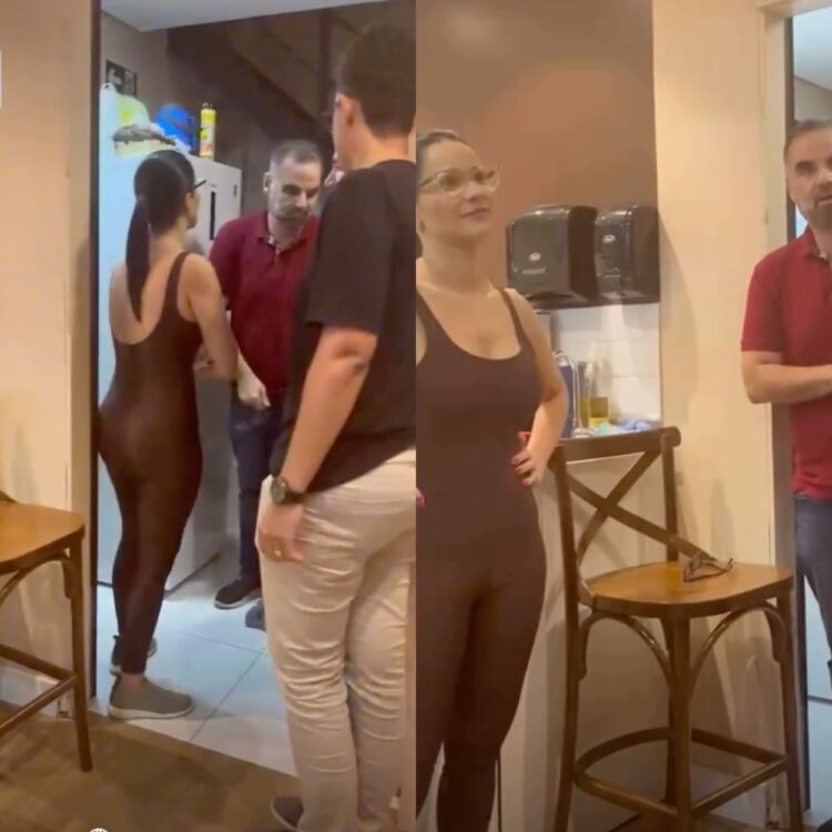 Vídeo mostra empresária agredindo marido e interrogando funcionárias de loja da Cacau Show após suspeita de traição, no Acre