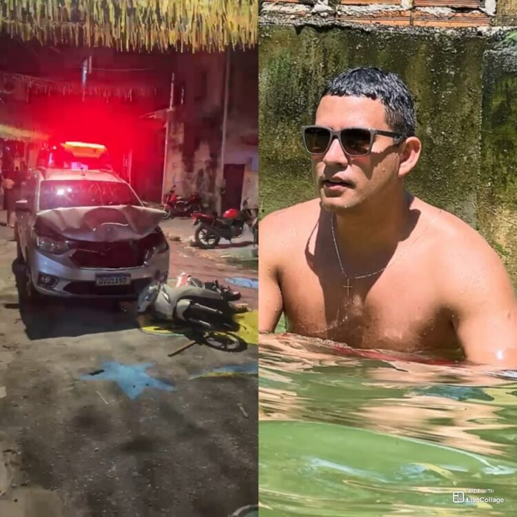 Homem atropela moradores que estavam pintando a rua para a Copa do Mundo, no bairro da Pedreira